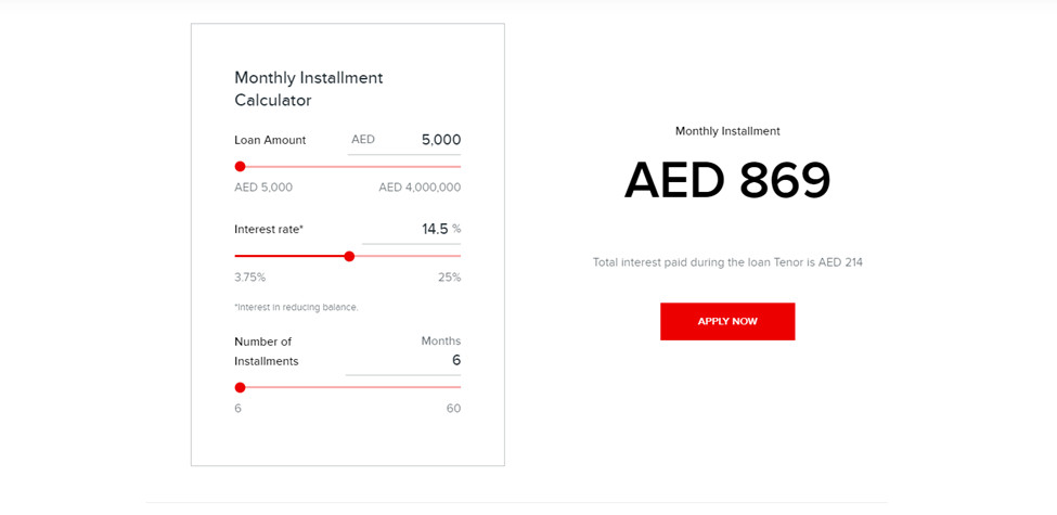 ADCB Personal Loan Calculator